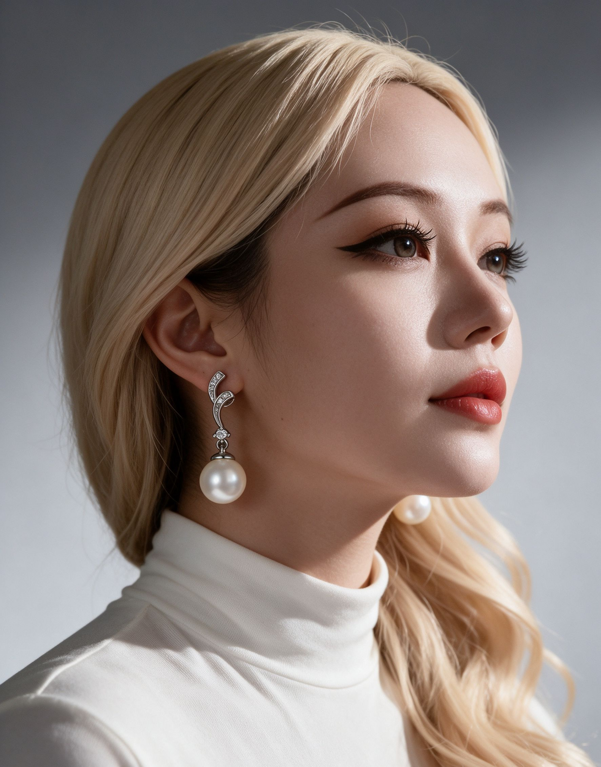925 Silver Leaf-Inspired Pearl Drop Earrings