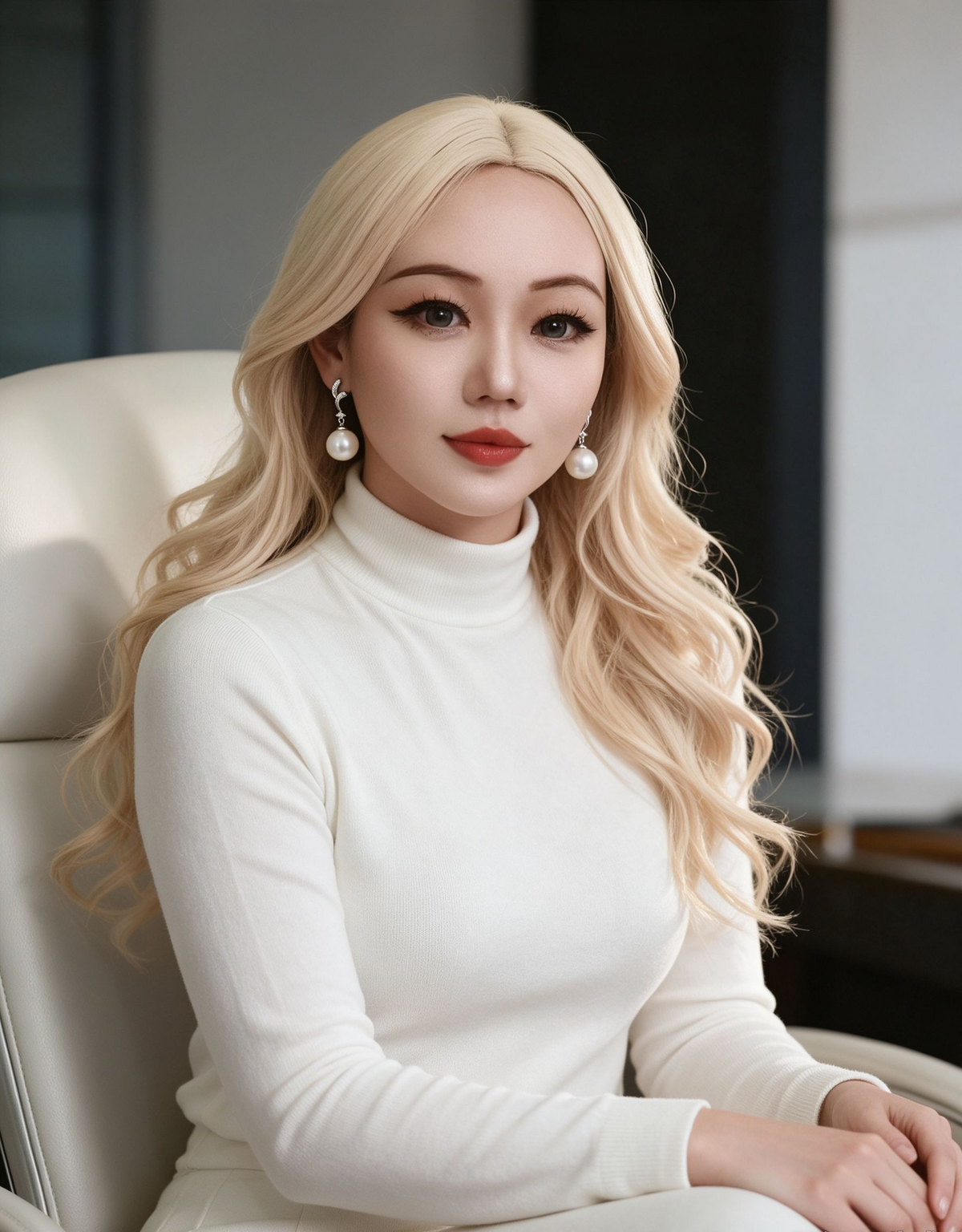 925 Silver Leaf-Inspired Pearl Drop Earrings