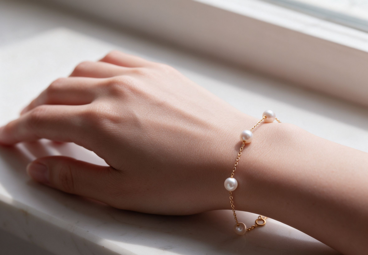 Starry Saltwater Pearl Bracelet, 4–5 mm