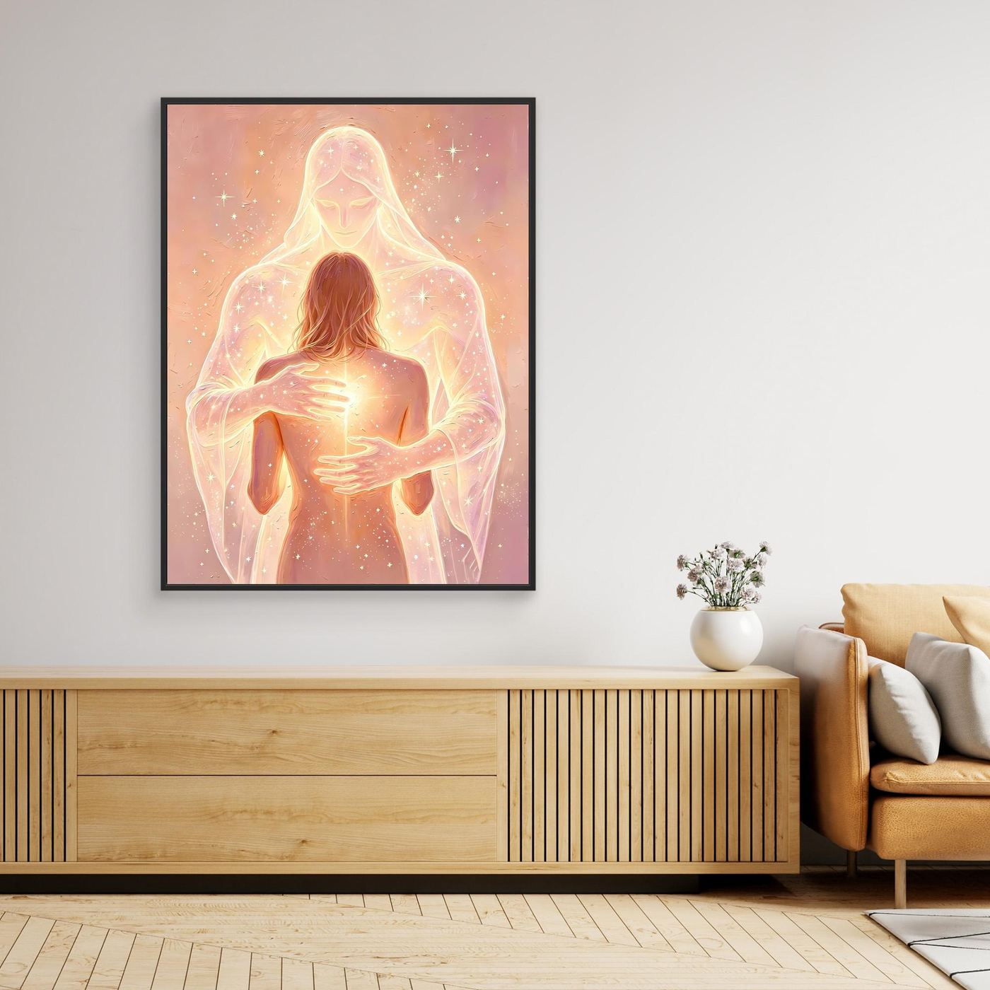 Divine Embrace — Guardian Angel Fine Art Print