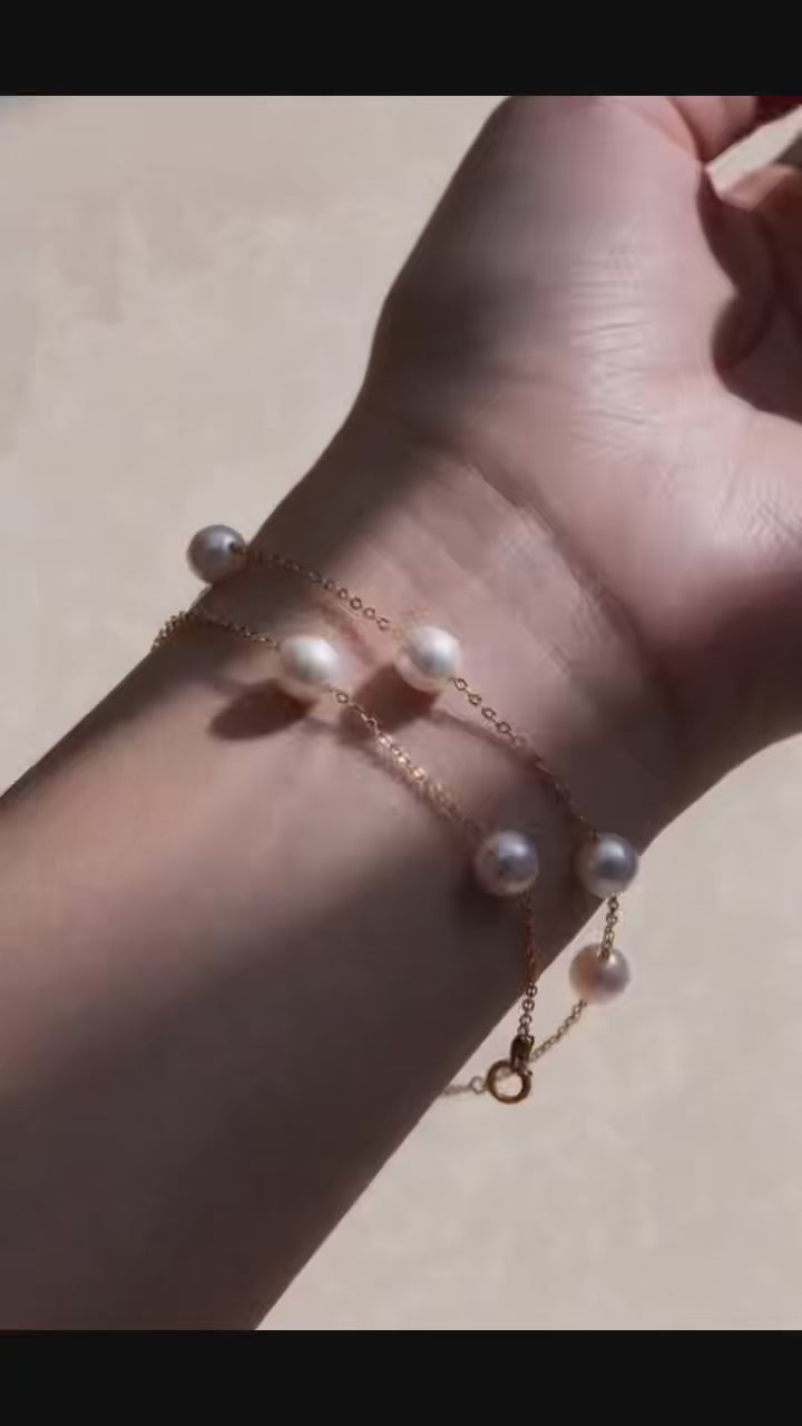 Starry Saltwater Pearl Bracelet, 4–5 mm
